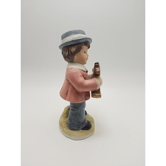 Vintage Homco Little Boy with Toy Rocking Horse 6" Porcelain Figure #1419 Statue - Picture 7 of 8